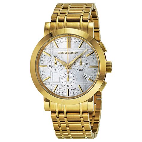 mens burberry gold watch|beautiful silver gold Burberry watch.